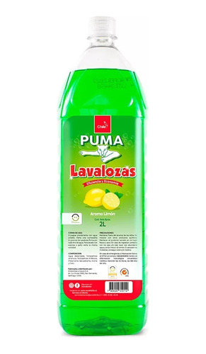 Lavalozas Puma, Aroma Limon 2 Litros