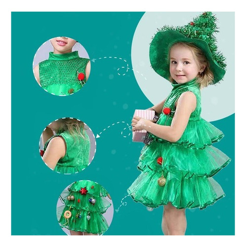 Un Vestido De Disfraz De Árbol De Navidad Para Niños Pequeño