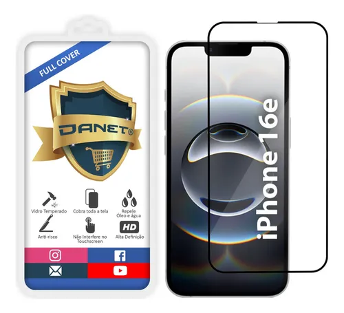 Película de Vidro ou Hidrogel: Qual Vale Mais a Pena em 2026? 3 Película De Vidro Temperado 3d Para iPhone 16e Full Cover Anti Im...
