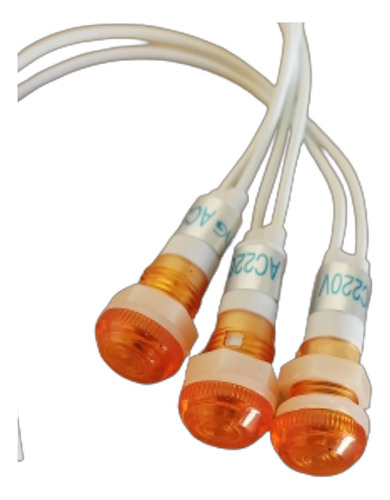 Lâmpada Piloto 220v Sinalizador Fritadeira Kit 10pçs Laranja