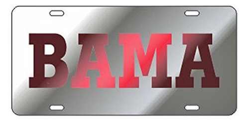 Alabama Crimson Tide Mirror Bama  Laser Cut License Pla...