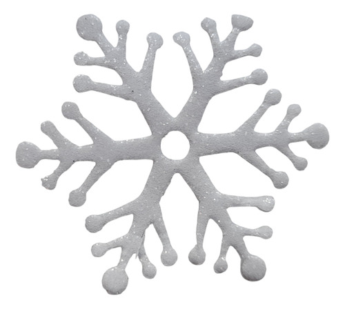 Copos De Nieve Frozen - Goma Eva Glitter (40 U Total) Blanco Copos De Nieve Frozen 4.6 Cm.
