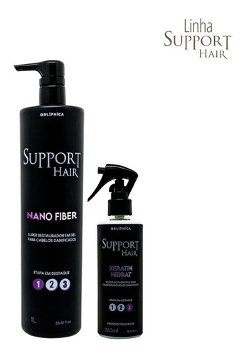 Support Hair Kaedo Nano Fiber 1l + Keratin Hidrat 250ml 