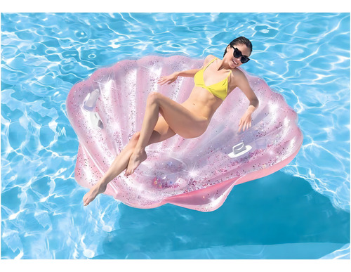 Inflable Flotador Para Alberca Con Forma De Concha Rosa