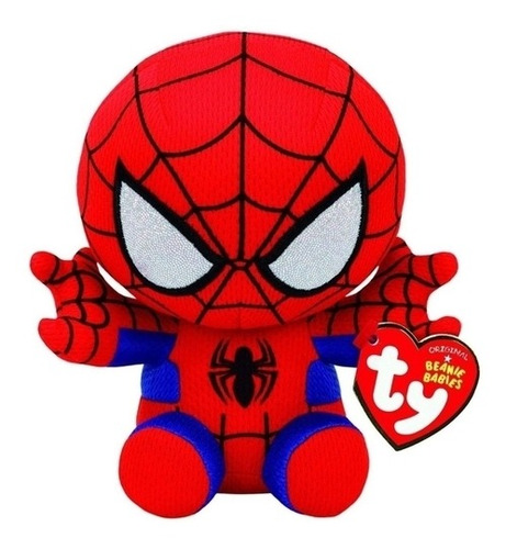 Imagem 1 de 3 de Beanie Babies Homem Aranha Spider Man Pelúcia Ty Dtc 3718