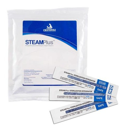 Imagem 1 de 3 de Indicador Teste Químico Cristófoli Steam Plus 100un Classe 5