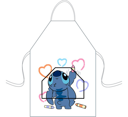Delantal Cocina Mediano Para Niños Mini Chef Personalizado Stich 18 Personalizado