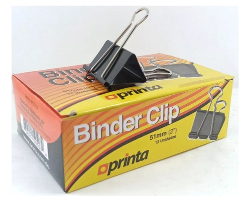 Clips Mordaza Binder 2 Pulgadas De 12 Unidades La Caja 51 Mm