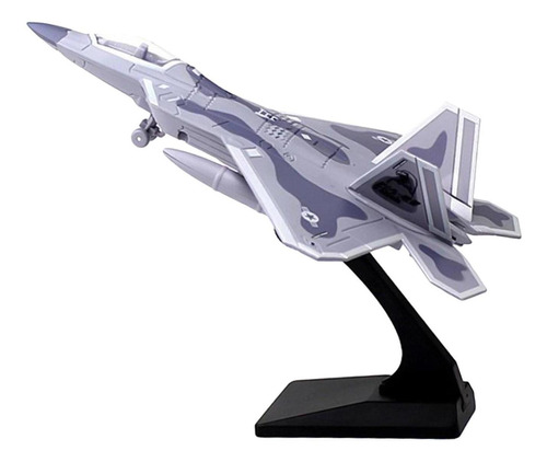 F-22 Modelo De Aleación De Avión Raptor Con Soporte Gris