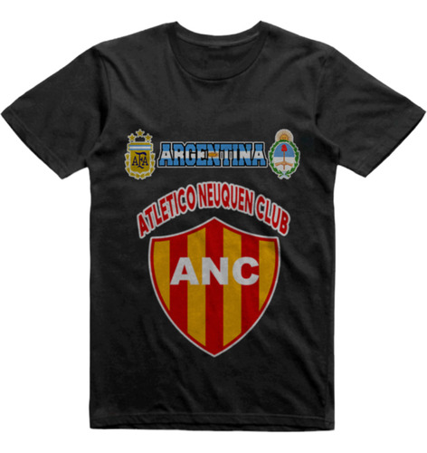 Remera Infantil Negra Atlético Neuquén Club Paraná