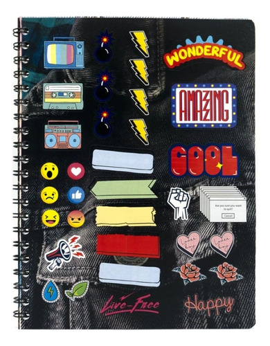 Kit De 3 Cuadernos Cuadro Chico Jean Book 524176 100 H. C5