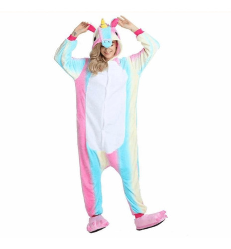 Kigurumi Unicornio Rainbow Multicolor Originales Usa Xl