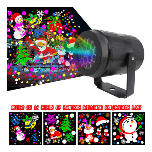 Luces De Proyección Navideñas Rotación De Colores 16 Patrone