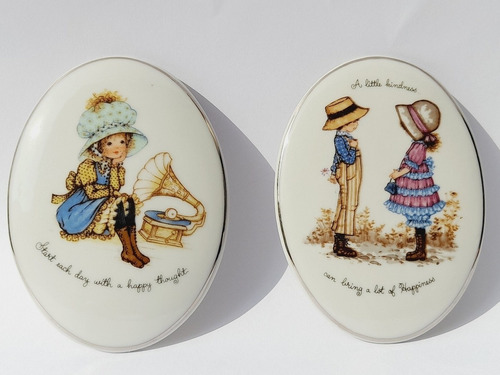 Adornos  Antiguo Vintage Holly Hobbie Porcelana Antiguo 