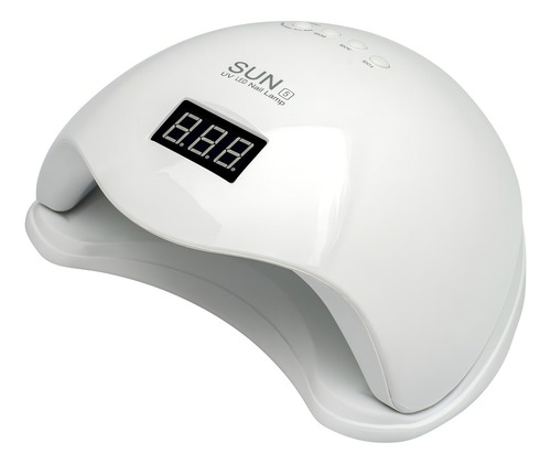 Esmalte de uñas seco a máquina Sun5, color blanco, gel de alargamiento Bivolt