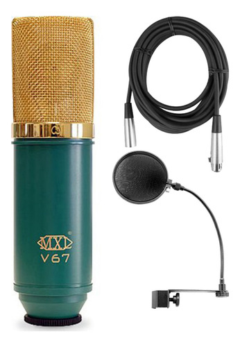 Mxl -v67g Microfono Condensador Diafragma Cable Filtro Pop