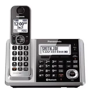 Teléfono Panasonic KX-TGF373 inalámbrico - color negro/plateado