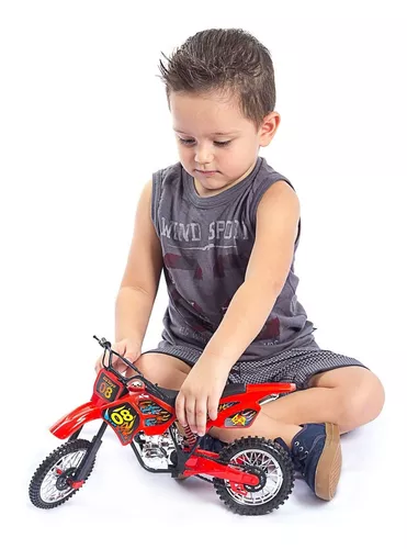 Brinquedo Mega Moto Cross De Trilha Grande Realista Infantil