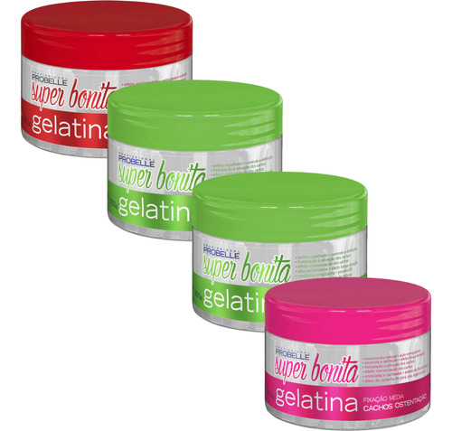 Kit Gelatina Capilar Cachos Sonhos + Ostentação + 2x Babosa