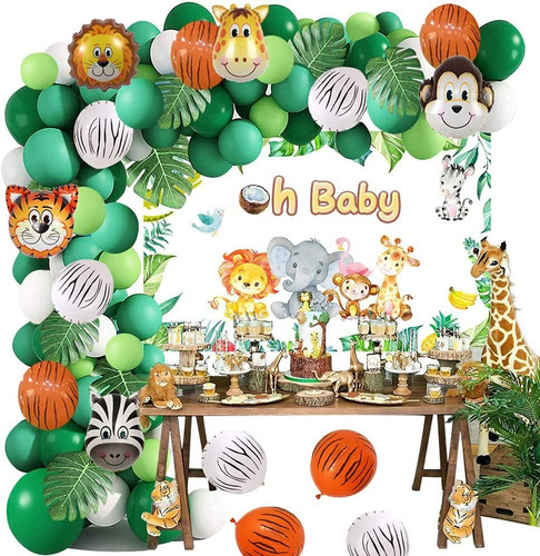 88pcs Los Animales Niños Fiesta De Cumpleaños Globo Set