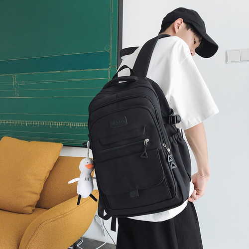 Nueva Mochila Clásica Para Campus, Mochila Impermeable, Bolso De Viaje Para Exteriores, Mochila Para Computadora Portátil De Gran Capacidad. Negro
