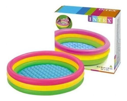 Piscina hinchable infantil de colores de 56 litros - Intex