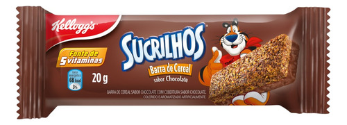 Barra de Cereal Chocolate Cobertura Chocolate Kellogg's Sucrilhos Pacote 20g
