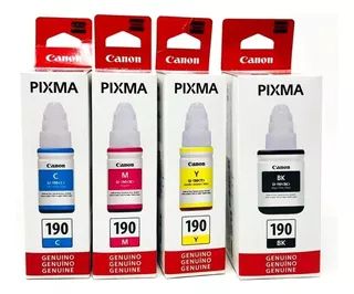 Kit 4 Tintas Canon Original Gi-190 G1100 G2100 G3100 G4100