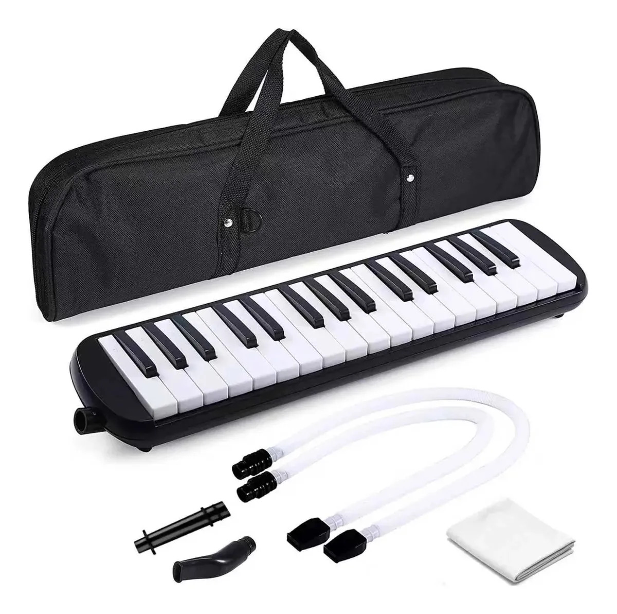 Teclado Escaleta 32 Teclados Musical Capa, 2 mangueiras, 2 bocais