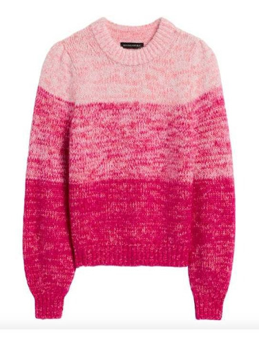 Cropped Ombre Sweater In Ice Pink Banana Republic Mujer.