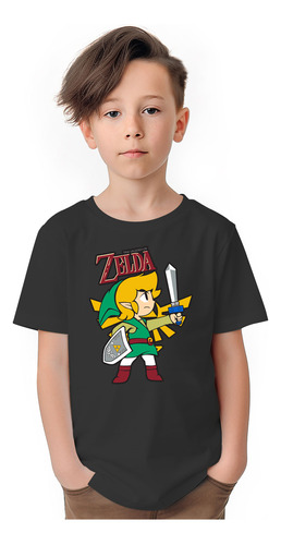 Polera Niños Zelda Comic Gamer 100% Algodón Wiwi