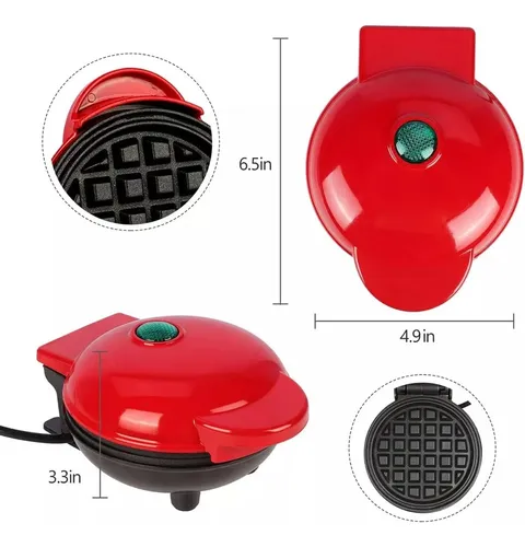 Mini Waflera Repostería Eléctrica Redonda Wafles 350w