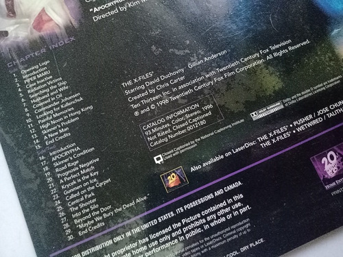 Laserdisc The X-files Expedientes Secretos X Nuevo Sellado