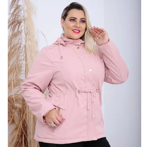 Jaqueta de nylon sales feminina plus size