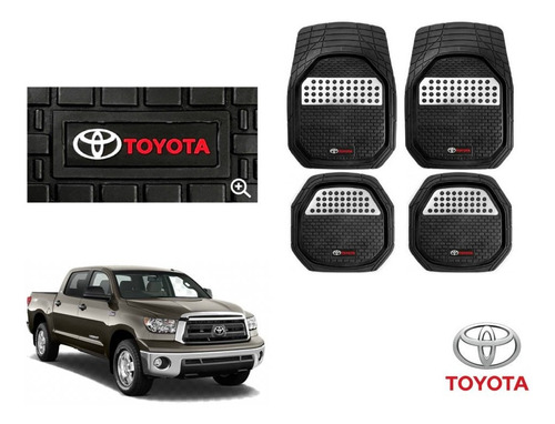 Tapetes 4pz Charola 3d Logo Toyota Tundra 2007 A 2013