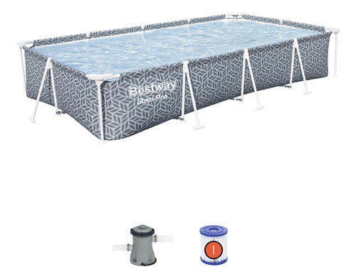 Alberca Estructural Rectangular Bestway 4000l Bomba Y Filtro