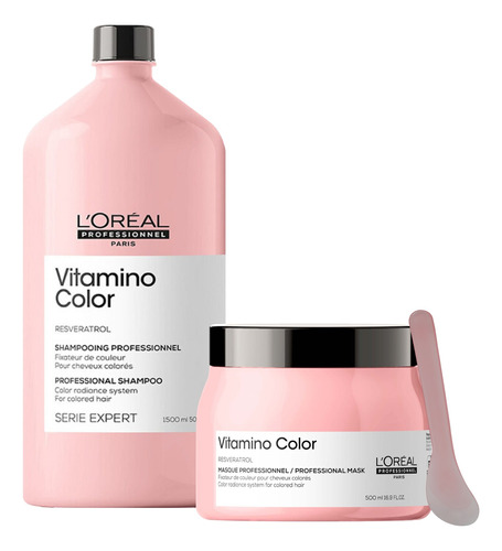 Kit Loreal Vitamino Color Shampoo 1500ml + Mascarilla 500ml