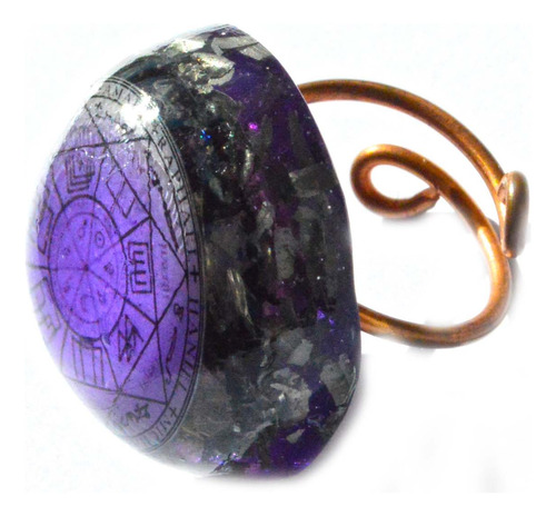 Arcangeles Orgonite Anillo Regulable Mini Domo