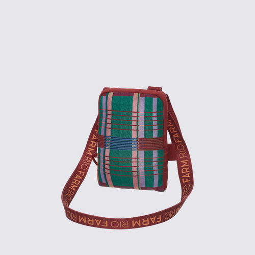 Bolsa Farm Arpoador Sofia Xadrez Cor Vermelho