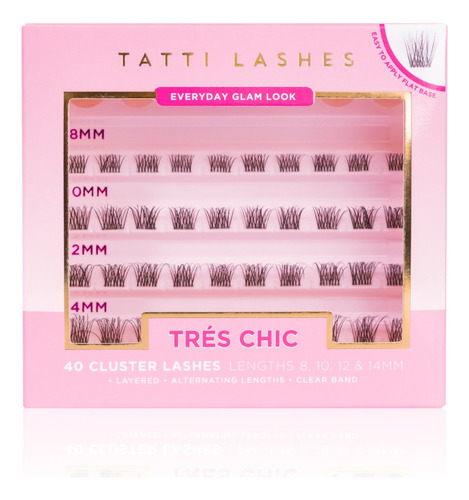 Pestañas Individuales Trés Chic Tatti Lashes Color Negro