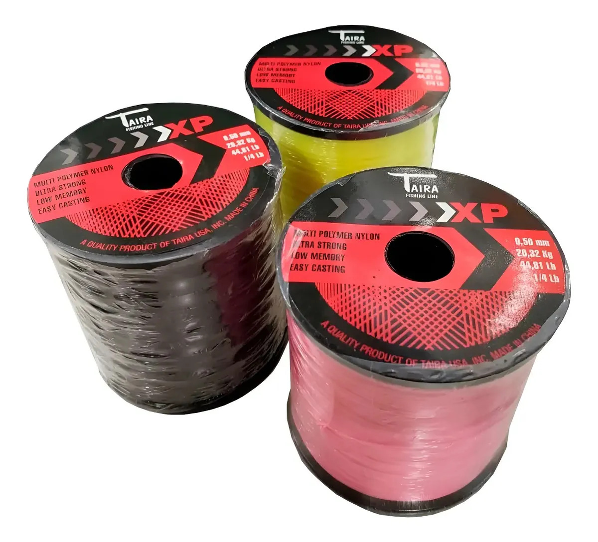 Bobina De Nylon Taira Xp 1/4lbs 0.37mm 1000mts 27,34lbs Color Amarillo