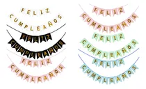 Comprar Banderin Cartel Feliz Cumpleaños Guirnalda Cotillon