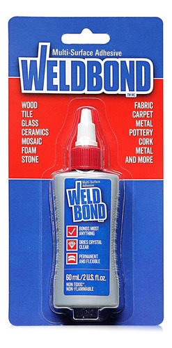 Cola Não Tóxica Weldbond 60 Ml 2 Cola Adesiva Para Madeira