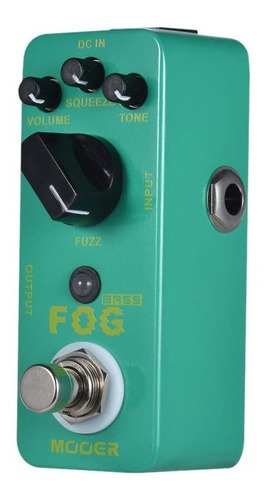 Pedal Mooer Fog Bass Fuzz Para Guitarra O Bajo Color Turquesa