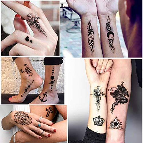 Tinta Para Tatuaje Yazhiji 32 Hojas De Tatuajes Temporales P