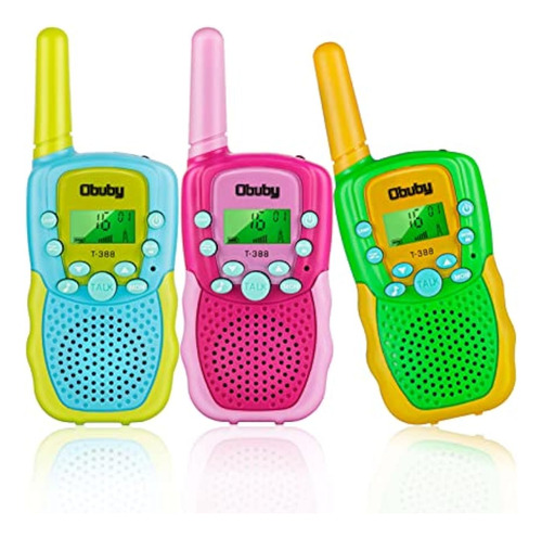 Walkie Talkies Para Niños 3 Pzs Gran Alcance Con Linterna D