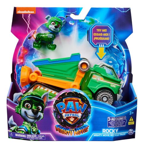 Paw Patrol La Súper Película vehículo Spin Master con Rocky