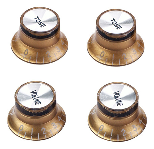 4x Perillas De Tono De Volumen De Guitarra De Control Ajuste