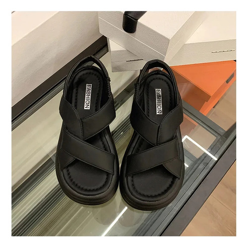 Sandalias De Plataforma Para Mujer, Con Correa De Tobillo Gr