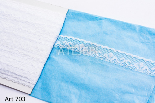 Imagen 1 de 6 de Puntilla Mercería Nylon Art 703 De 18mm X 20 Metros